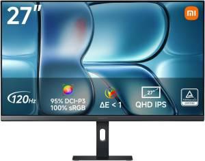 Xiaomi 27" monitor, 2K QHD, IPS, 16:9, 6 ms, 120 Hz, DisplayPort/HDMI