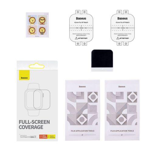 Baseus 41 mm védőfólia Apple Watch 7/8 okosórához (áttetsző)