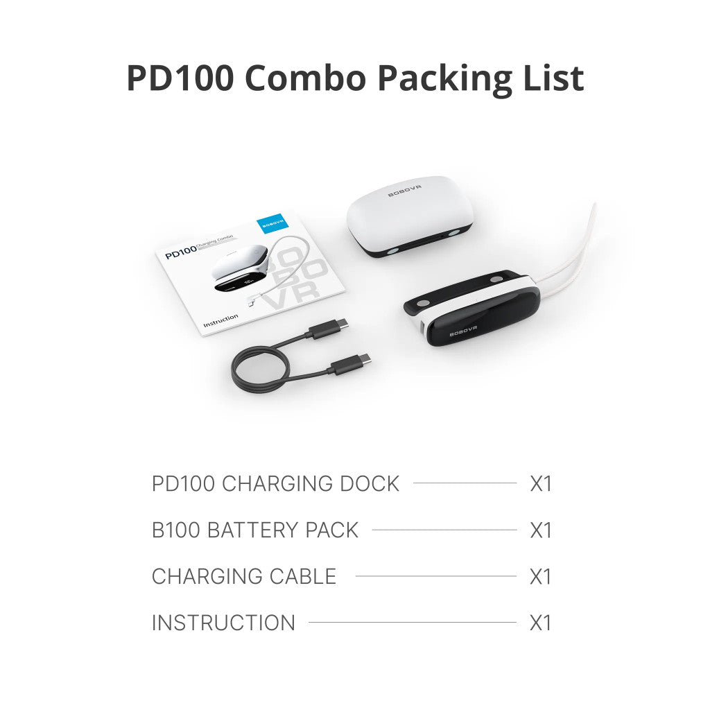 BOBOVR PD100 kombinált töltőállomás és power bank + akkumulátor