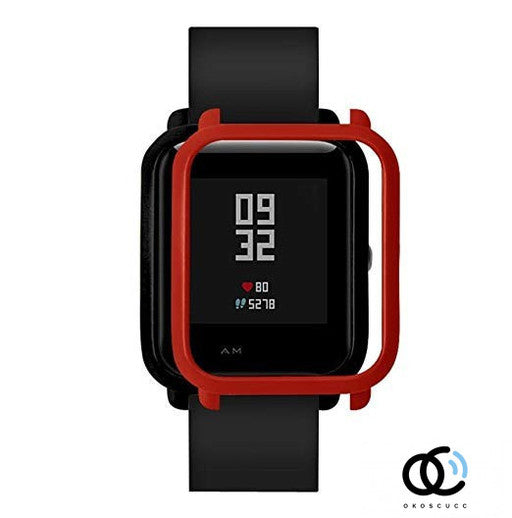 Amazfit BIP okosóra keretek - egyszínű, műanyag, piros, piros