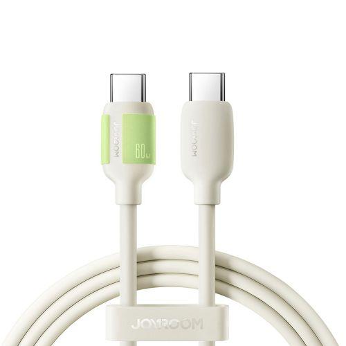 Joyroom S-A53 Fluorescent Series USB-C – USB-C kábel, 60W, 1,2 m (bézs)