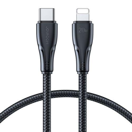 Joyroom S-CL020A11 USB-C – Lightning gyorstöltő kábel, PD 20W, 0,25 m (fekete)