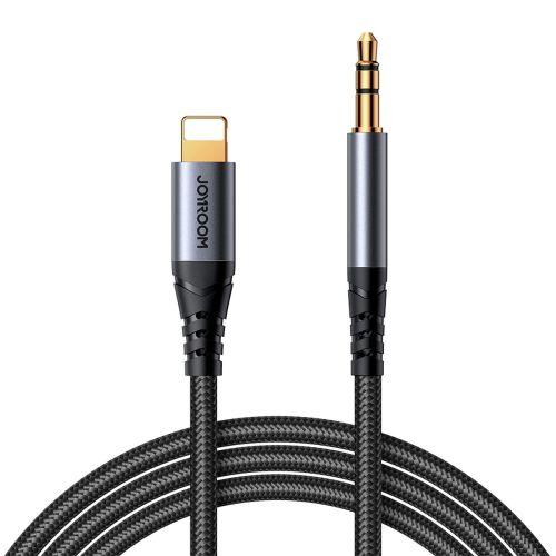 Joyroom SY-A06 Lightning – 3,5 mm jack átalakító kábel iPhone-hoz és iPadhez, 1,2 m (fekete)