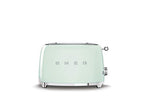 Smeg TSF01PGEU kenyérpirító (2 szeletes, 6 fokozat, melegítő, kiolvasztó, bagel funkció, morzsatálca, 950W, pasztellzöld)
