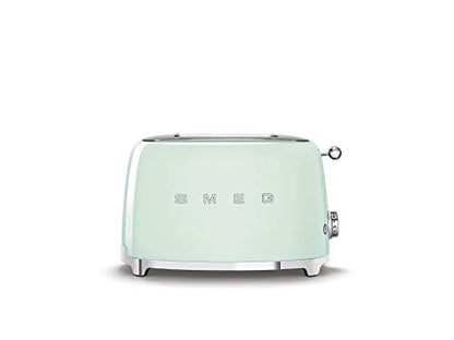 Smeg TSF01PGEU kenyérpirító (2 szeletes, 6 fokozat, melegítő, kiolvasztó, bagel funkció, morzsatálca, 950W, pasztellzöld)