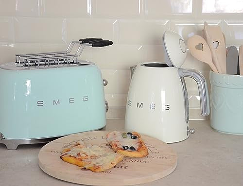 Smeg TSF01PGEU kenyérpirító (2 szeletes, 6 fokozat, melegítő, kiolvasztó, bagel funkció, morzsatálca, 950W, pasztellzöld)