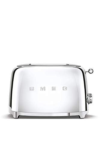 Smeg TSF01SSEU kenyérpirító (2 szeletes, 6 fokozat, melegítő, kiolvasztó, bagel funkció, morzsatálca, 950W, króm)