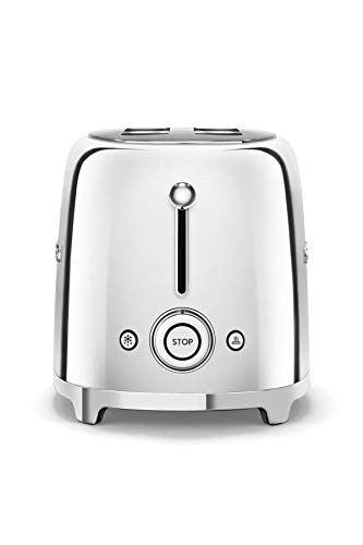 Smeg TSF01SSEU kenyérpirító (2 szeletes, 6 fokozat, melegítő, kiolvasztó, bagel funkció, morzsatálca, 950W, króm)