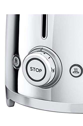 Smeg TSF01SSEU kenyérpirító (2 szeletes, 6 fokozat, melegítő, kiolvasztó, bagel funkció, morzsatálca, 950W, króm)