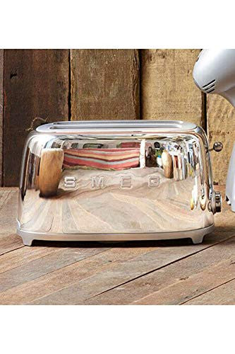 Smeg TSF01SSEU kenyérpirító (2 szeletes, 6 fokozat, melegítő, kiolvasztó, bagel funkció, morzsatálca, 950W, króm)