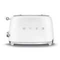 Smeg TSF01WHMEU kenyérpirító (2 szeletes, 6 fokozat, melegítő, kiolvasztó, bagel funkció, morzsatálca, 950W, matt fehér)
