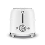 Smeg TSF01WHMEU kenyérpirító (2 szeletes, 6 fokozat, melegítő, kiolvasztó, bagel funkció, morzsatálca, 950W, matt fehér)