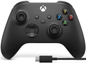 Xbox Series X/S vezeték nélküli kontroller USB-C kábellel, PC-hez (W10) (fekete)