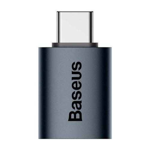 Baseus Ingenuity Series mini OTG adapter, USB-A 3.1 anya – USB-C apa (ZJJQ000003) (kék)