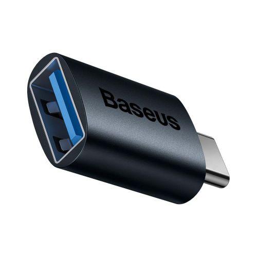 Baseus Ingenuity Series mini OTG adapter, USB-A 3.1 anya – USB-C apa (ZJJQ000003) (kék)