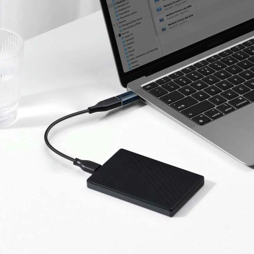 Baseus Ingenuity Series mini OTG adapter, USB-A 3.1 anya – USB-C apa (ZJJQ000003) (kék)