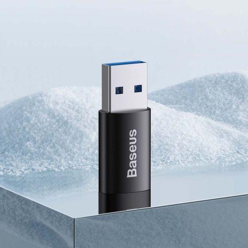 Baseus Ingenuity sorozat mini OTG adapter, USB-A 3.1 apa – USB-C anya, ZJJQ000101 (fekete)