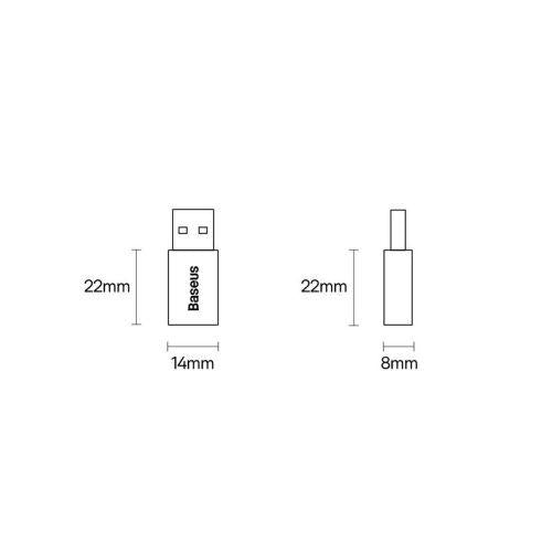 Baseus Ingenuity sorozat mini OTG adapter, USB-A 3.1 apa – USB-C anya, ZJJQ000101 (fekete)