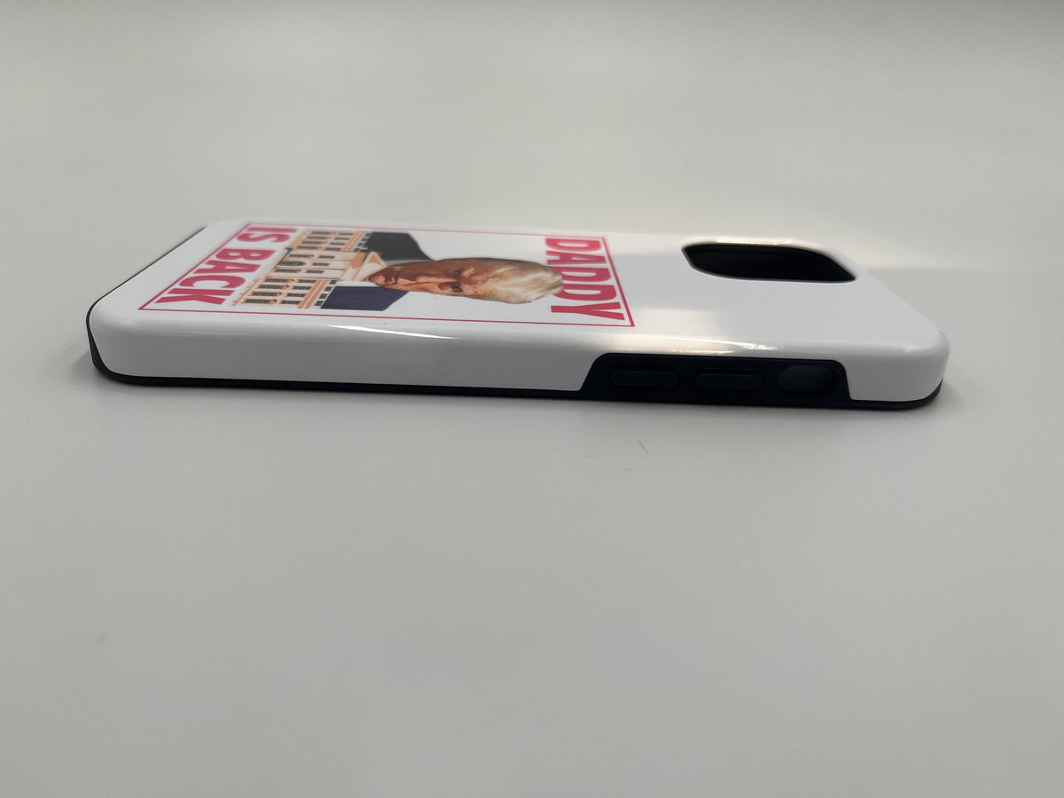iPhone 12 / iPhone 12 Pro tok, Trump 2024 "Papà è tornato" 47. elnök mintával (rózsaszín)