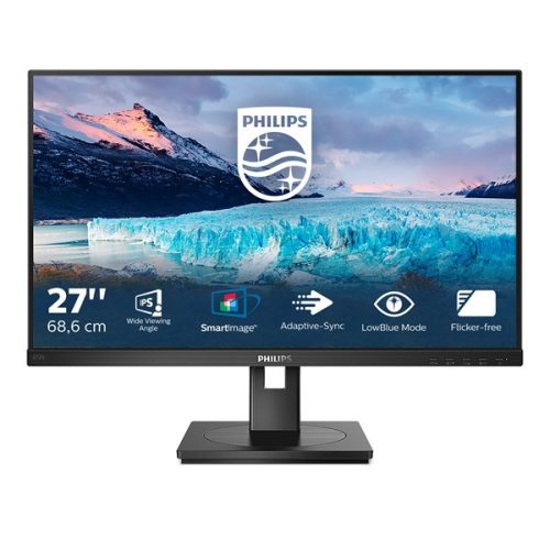 PHILIPS 272S1AE IPS monitor (27", 1920x1080, 16:9, 250cd/m2, 4ms, VGA/DVI/DisplayPort/HDMI, Pivot, hangszóró)