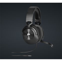   CORSAIR Vezetékes Headset, HS55 Gaming, Ultrakönnyű, Jack dugós, fekete