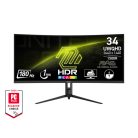 MSI MAG 342CQR E2 ívelt monitor (34" UWQHD, 180Hz, fekete)