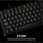 CORSAIR K70 CORE mechanikus billentyűzet (RGB, MLX Red switch, 104 gombos, US, fekete)