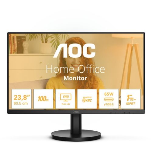 AOC 24B3CA2 IPS monitor 23.8" (1920x1080, 16:9, 250cd/m2, 1ms, HDMI/USBx2/USB-C, hangszóró, 100Hz)