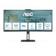 AOC CU34V5C/BK ívelt monitor 34" (3440x1440, 21:9, 300cd/m2, 4ms, HDMI/DisplayPort/USBx4/USB-C, hangszóró)