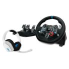 LOGITECH G29 Driving Force Racing játékvezérlő kormány  PS3/PS4/PS5/PC és Astro A10 gaming headset (fehér)