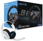 LOGITECH G29 Driving Force Racing játékvezérlő kormány  PS3/PS4/PS5/PC és Astro A10 gaming headset (fehér)