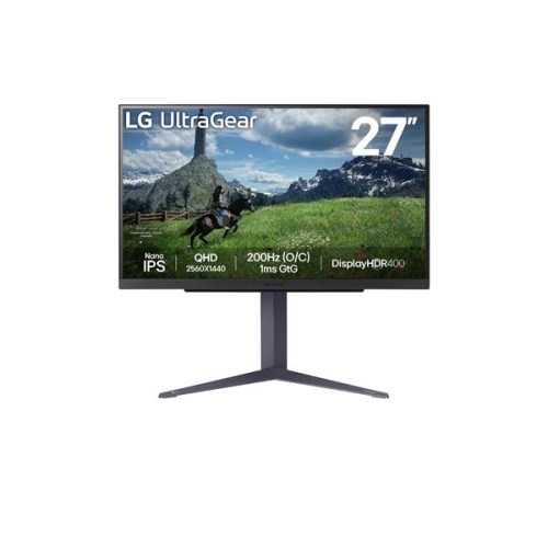 LG 27GS85Q nano IPS monitor (200Hz, 27", 2560x1440, 16:9, 400cd/m2, 1ms, 2xHDMI/DisplayPort/3xUSB, pivot)