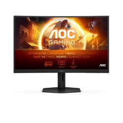   AOC CQ27G4X ívelt gaming monitor (27", 2560x1440, 180Hz, 16:9, 300cd/m2, 1ms, 2xHDMI/DisplayPort, állítható magasság)