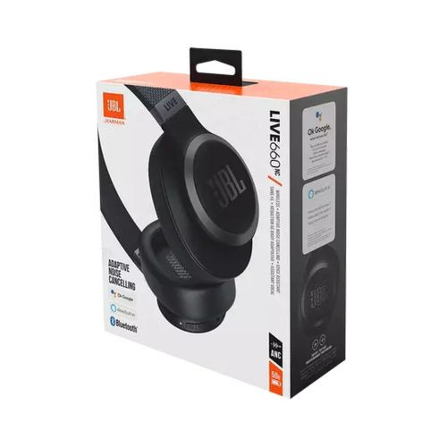 JBL Live 660NC Bluetooth vezeték nélküli On-Ear fejhallgató Fekete EU.