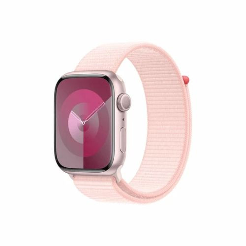 Apple Watch Series 9 GPS 45mm okosóra (rózsaszín alumínium tok, világos rózsaszín sport szíj)