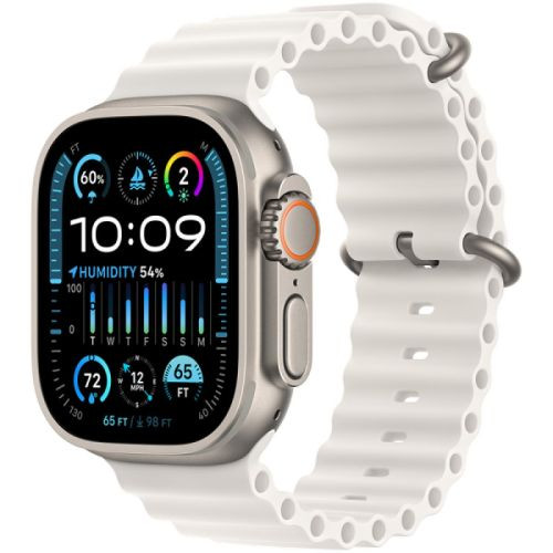 Apple Watch Ultra 2 GPS + Cellular 49mm titán tok fehér szíjjal (MREJ3)