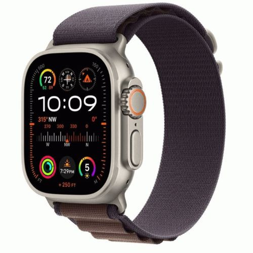 Apple Watch Ultra 2 GPS + Cellular 49mm titán tok indigo alpesi szíj közepes (EU MRET3)