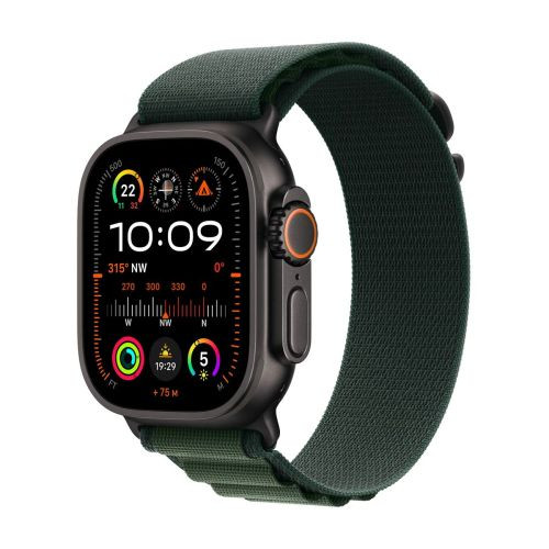 Apple Watch Ultra 2 LTE 49mm titán tok alpesi szíj (sötétzöld)