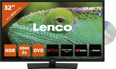 Lenco DVL-3273 32'' HD LED okos-TV DVD-lejátszó/BT.