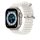 Apple Watch Ultra GPS + Cellular, 49 mm, titán tok, fehér óceán szíj