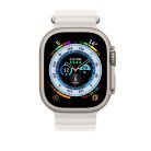 Apple Watch Ultra GPS + Cellular, 49 mm, titán tok, fehér óceán szíj