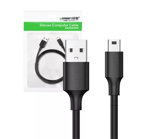 Ugreen US132 USB 2.0A férfi USB mini 5 tűs kábel 2m (fekete)