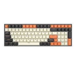   Mechanical keyboard Royal Kludge RK100 RGB, brown switch (black-orange)