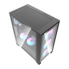 Computer case Darkflash DRX70 GLASS + 4 RGB fans (black)