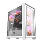 Computer case Darkflash DRX70 GLASS + 4 RGB fans (white)