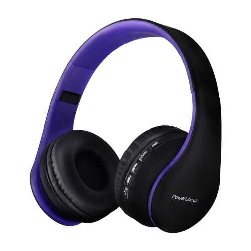 PowerLocus P1 wireless headphones (black and purple)