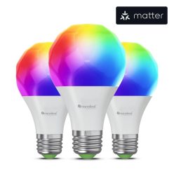 Nanoleaf Essentials A60 okos izzó E27, Matter (3 darabos)