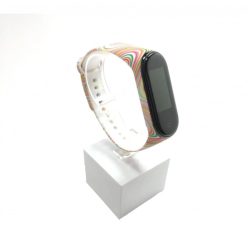   Xiaomi Mi band 3 / 4 szíjak - hullámos, nonfiguratív, szilikon, tarka