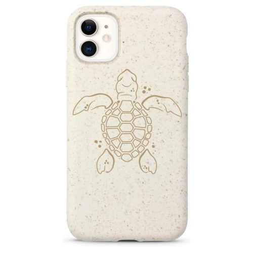 Biológiailag lebomló telefontok (Iphone 12) - fehér, teknősök