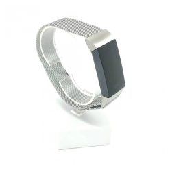   Fitbit Charge 3/4 szíjak - ezüst, ezüst, fém, L, milánói